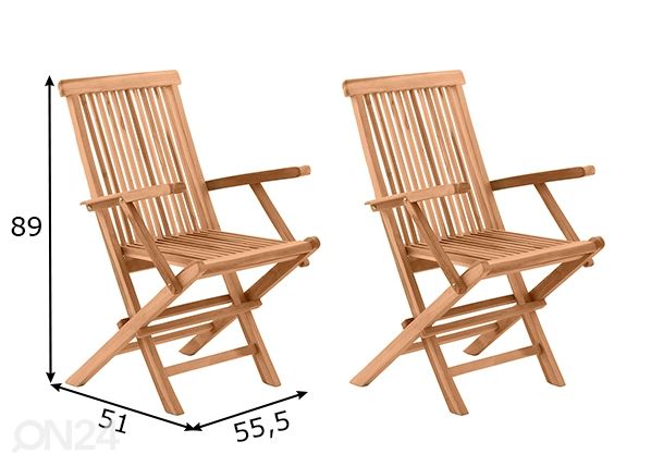 Садовые стулья, 2 шт размеры
