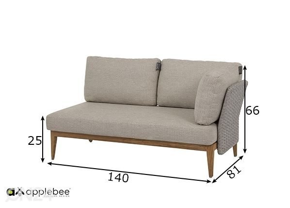 Садовый диван Lisa размеры