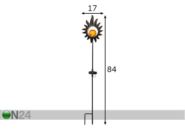 Садовый светильник на солнечной батарее Melilla размеры