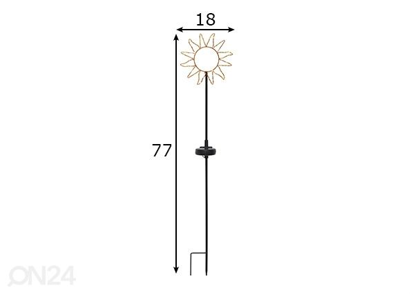 Садовый светильник на солнечной батарее Sunny размеры