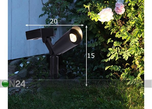 Садовый светильник с солнечной панелью (2шт) размеры