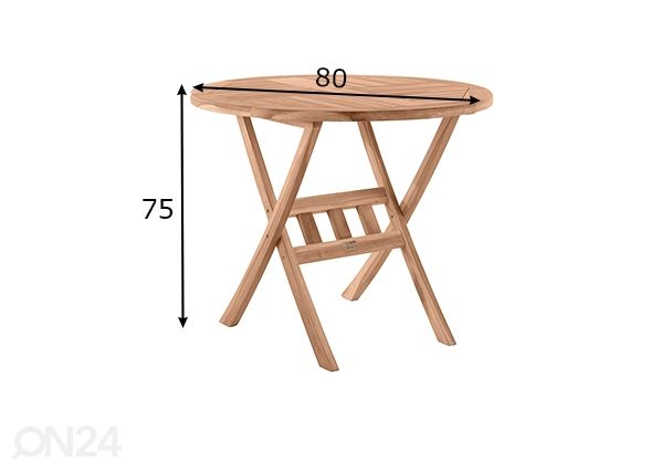 Садовый стол Ø 80 cm размеры