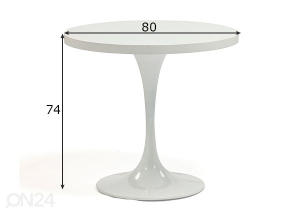 Садовый стол Bolgheri Ø 80 см размеры