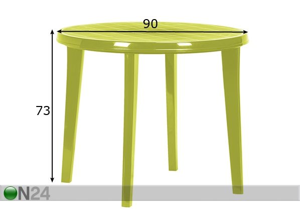 Садовый стол Keter Lisa, светло-зелёный размеры