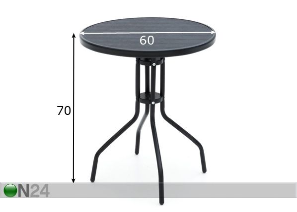 Садовый стол Linda Ø 60 cm размеры