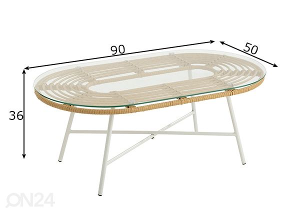 Садовый стол Lowa 90x50 cm размеры