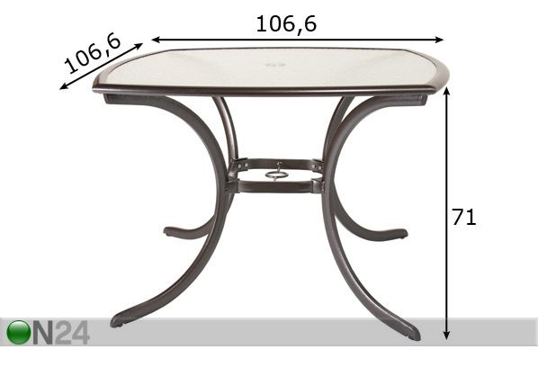 Садовый стол Montreal размеры