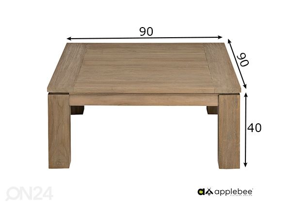 Садовый стол Oxford 90x90 cm размеры