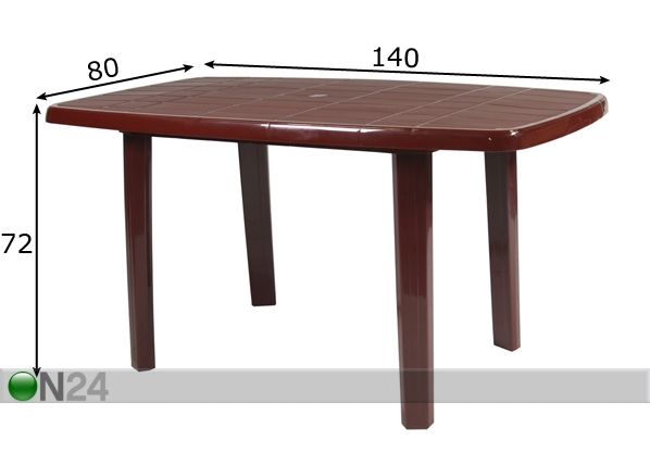 Садовый стол Sorrento размеры