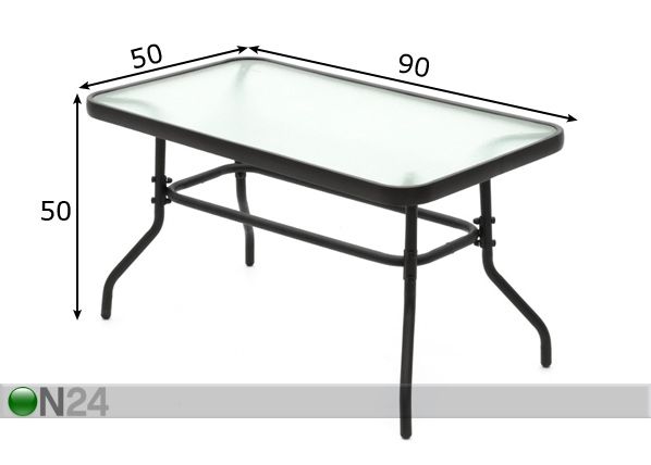 Садовый стол Venetsia 90x50 cm размеры