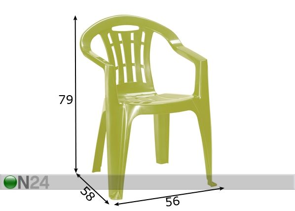 Садовый стул Keter Mallorca, светло-зелёный размеры
