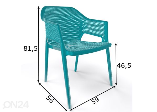 Садовый стул Minush, 4 шт размеры