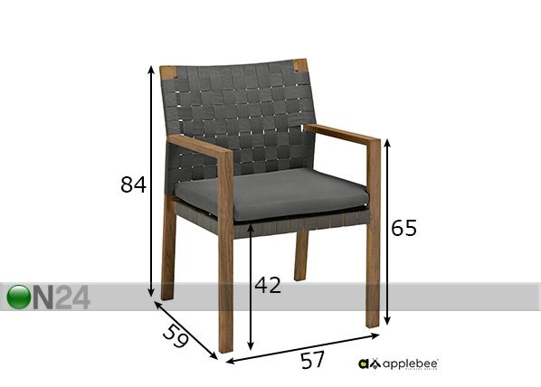 Садовый стул Square размеры