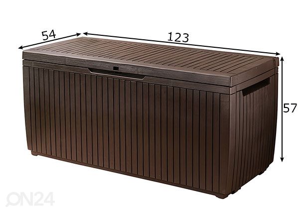 Садовый ящик для хранения Keter Springwood, коричневый размеры