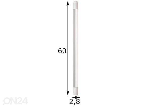 Световая трубка LED G13 60 см размеры