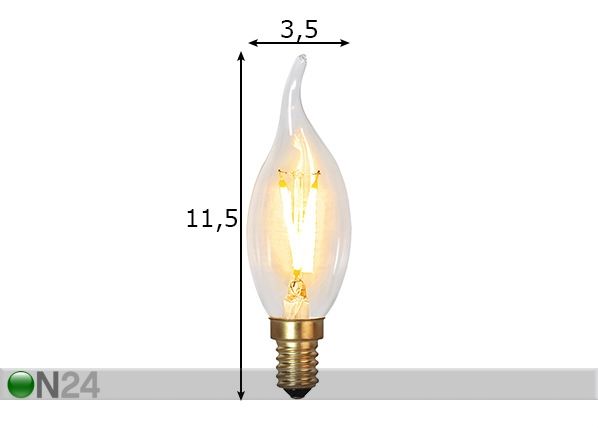 Светодиодная лампа E14 0,5 Вт размеры