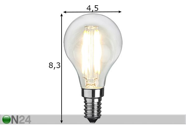 Светодиодная лампа E14 2,2 Вт размеры