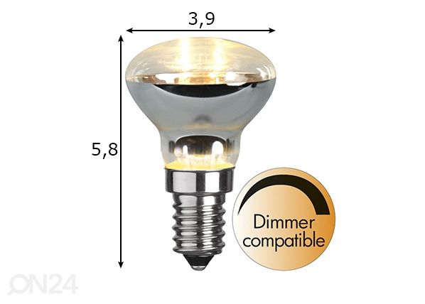 Светодиодная лампа E14 2,8 Вт размеры