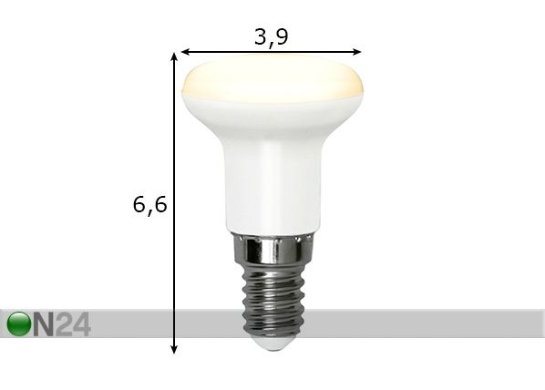 Светодиодная лампа E14 3,8 Вт размеры