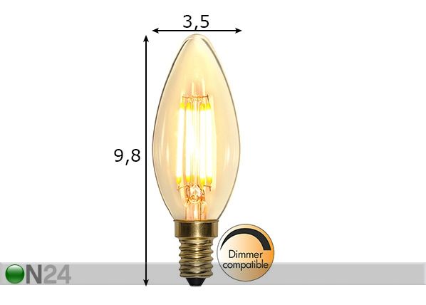 Светодиодная лампа E14 4 Вт размеры