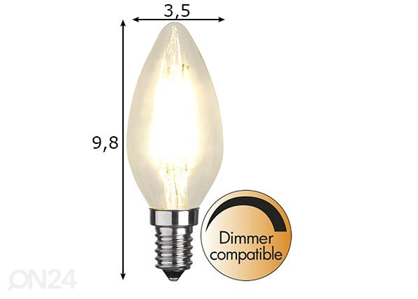 Светодиодная лампа E14 4,2 Вт размеры
