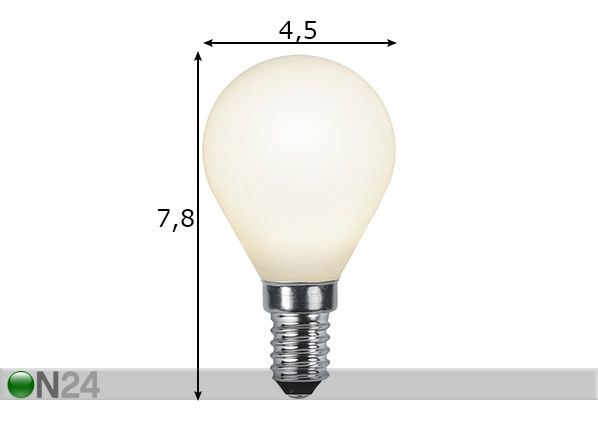 Светодиодная лампа E14 4,7 Вт размеры