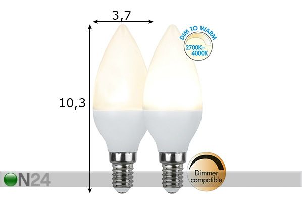 Светодиодная лампа E14 5 Вт размеры
