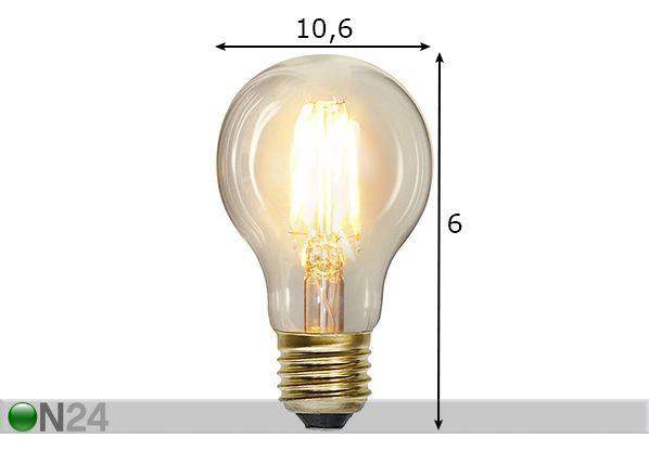 Светодиодная лампа E27 2,3 Вт размеры