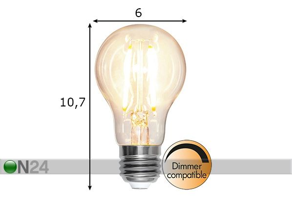 Светодиодная лампа E27 8 Вт размеры