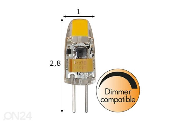 Светодиодная лампа G4 0,95 Вт размеры