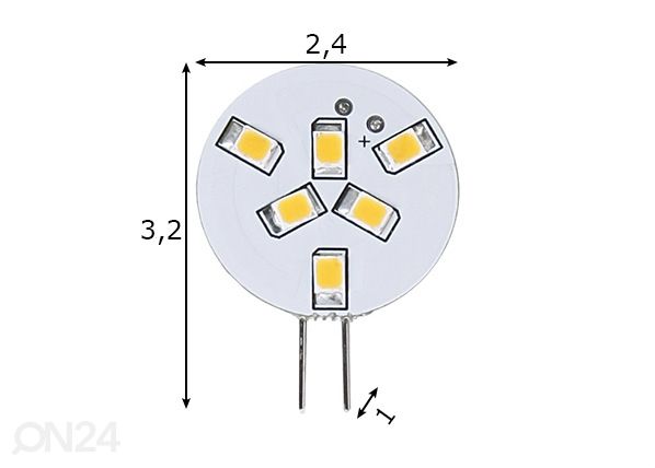 Светодиодная лампа G4 1 Вт размеры