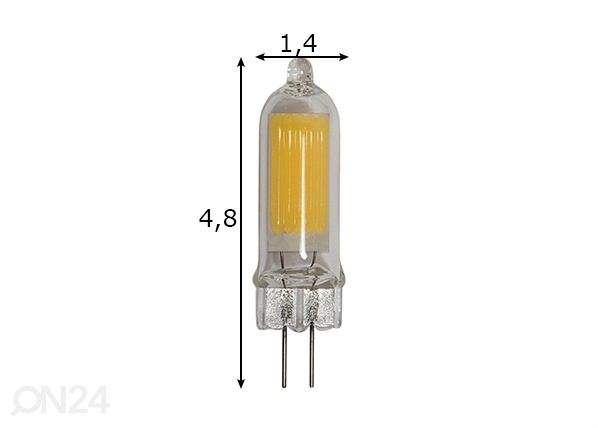 Светодиодная лампа G4 1,8 Вт размеры