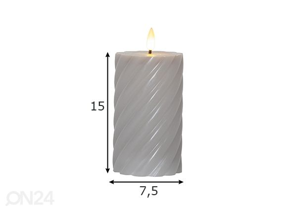 Светодиодная свеча Flamme Swirl размеры