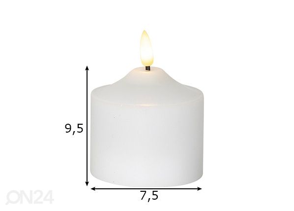 Свеча Flamme 9,5 cm размеры