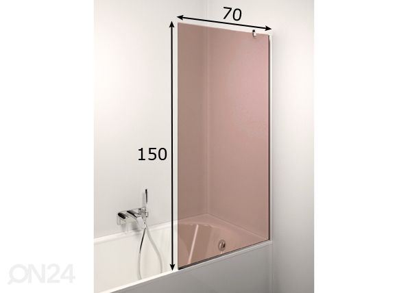 Стеклянная перегородка в ванную Noris 70x150 cm размеры