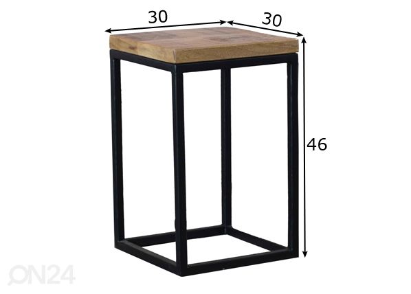 Столик / постамент Nordic 30x30 cm размеры