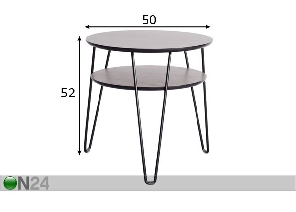 Столик Leon Ø50 cm размеры