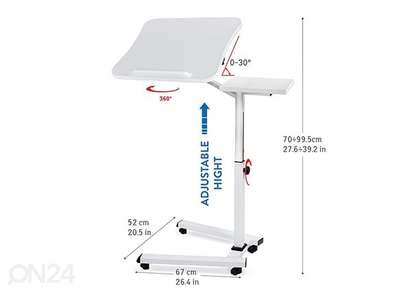 Стол для ноутбука Tatkraft Like размеры