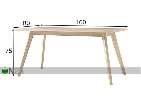 Стол Oslo 80x160 cm размеры