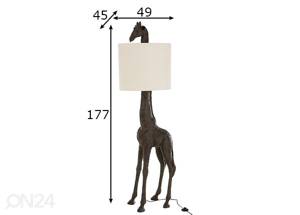 Торшер Giraffe размеры