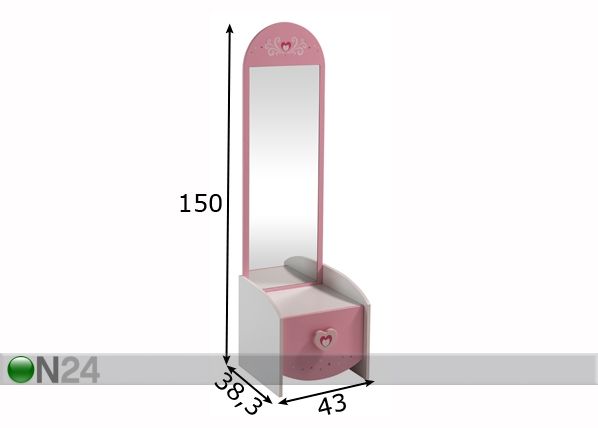 Туалетный столик Anastasia размеры
