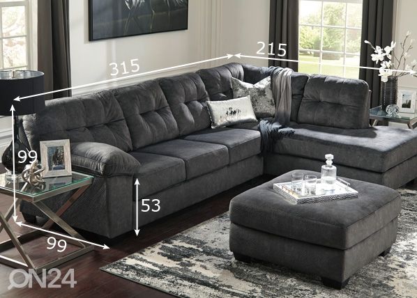 Угловой диван-кровать Accrington размеры