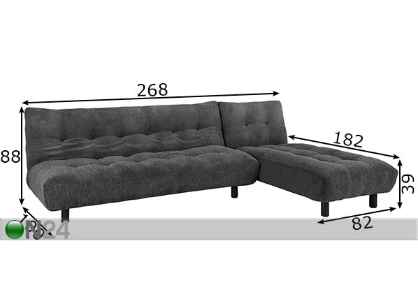 Угловой диван-кровать Lenny размеры