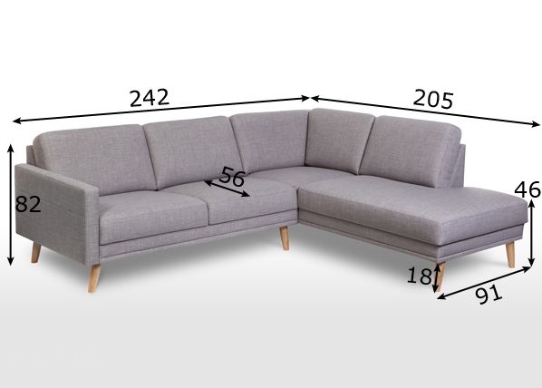 Угловой диван Jazz размеры