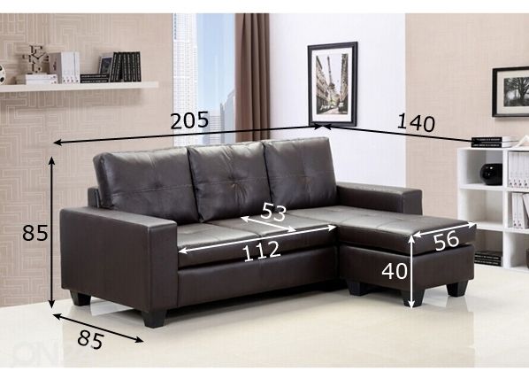 Угловой диван Mark размеры