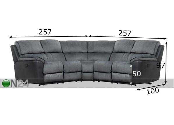 Угловой диван Relax размеры