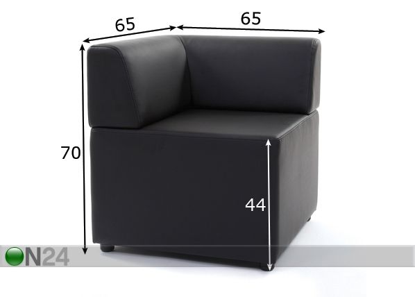 Угловой пуф / кресло Optima размеры