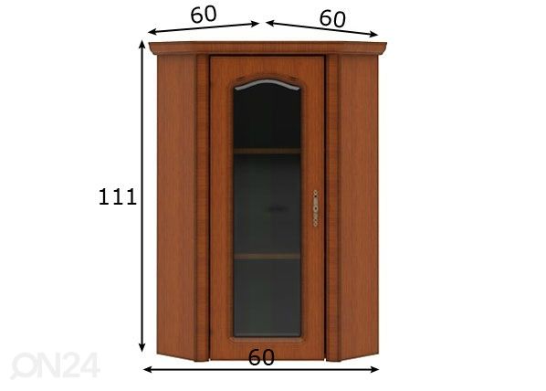 Угловой шкаф-витрина размеры