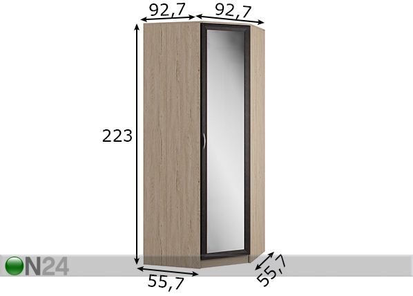 Угловой шкаф Georgia размеры
