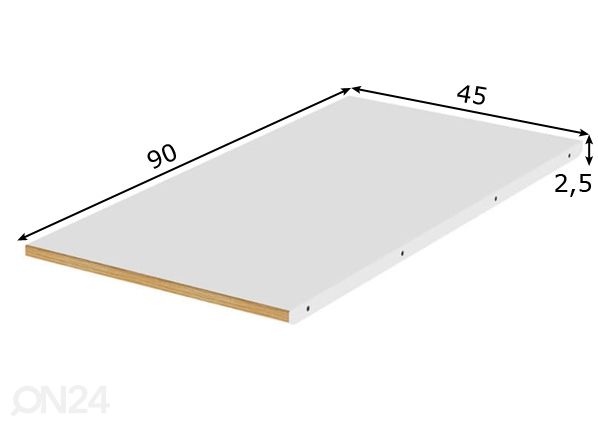 Удлиняющая панель для стола Dot размеры